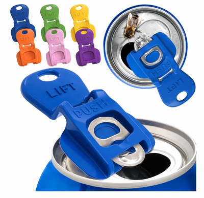 Can Tab Opener & Cover Set - Shields Can Drinks From Bugs & Dust